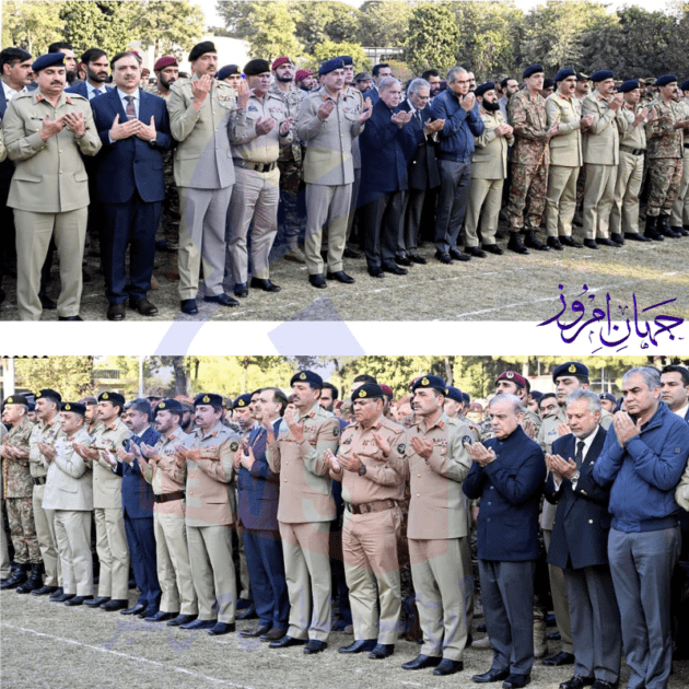 احتجاج کے دوران شہید اہلکاروں کی نمازجنازہ چکلالہ گیریژن میں ادا، وزیراعظم اور آرمی چیف کی شرکت
