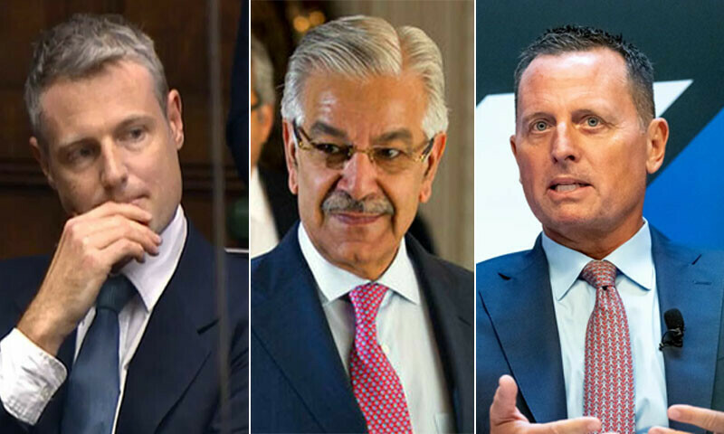 آپریشن گولڈسمتھ, خواجہ آصف کے بیان پر رچرڈ گرنیل اور گولڈ اسمتھ کا شدید ردعمل