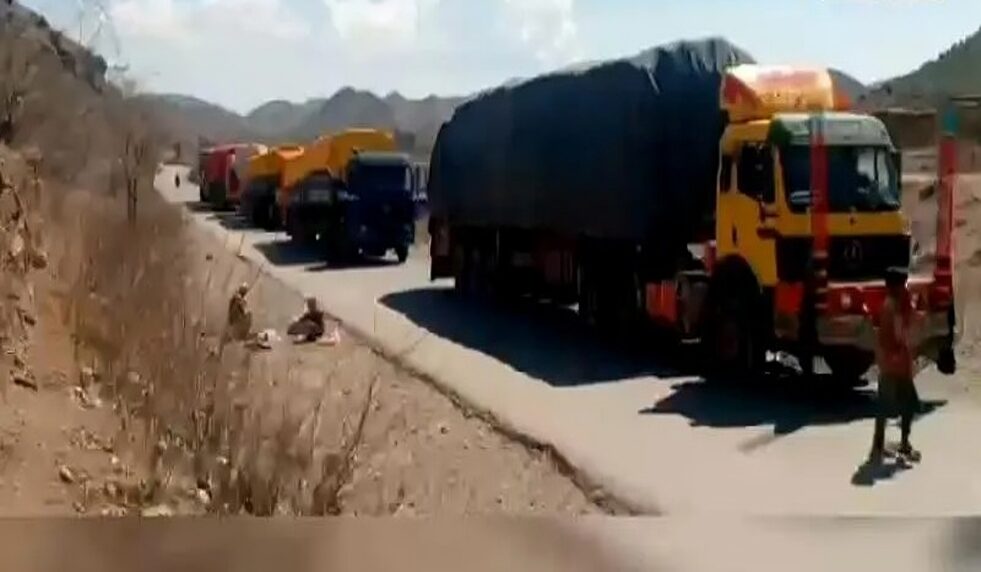 250 گاڑیوں پر مشتمل امدادی اشیا کا قافلہ پارا چنار پہنچ گیا