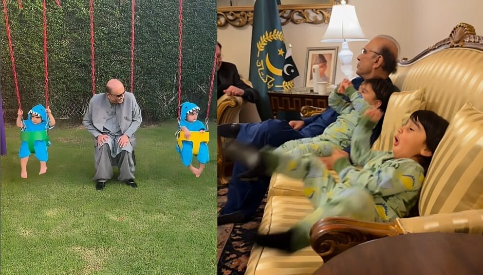 صدر آصف علی زرداری کی اپنے تینوں نواسوں سے ملاقات‘ تصویر وائرل