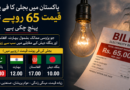 پاکستان میں بجلی کا فی یونٹ قیمت 65 روپے تک پہنچ چکی ہے