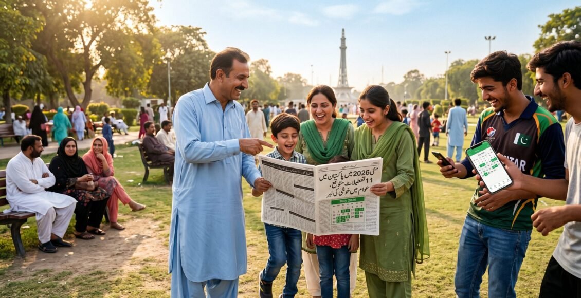 مئی 2026 میں پاکستانیوں کو 11 چھٹیاں ملنے کا امکان ،عوام میں خوشی کی لہر دوڑ گئی