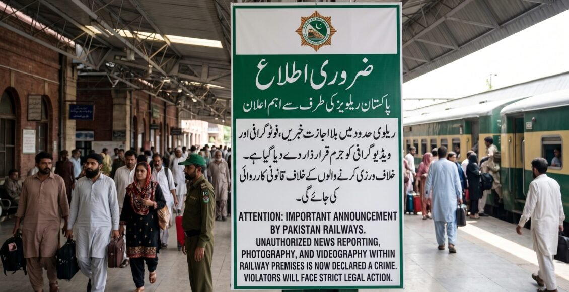 پاکستان ریلوے کا اہم اعلان،بغیر اجازت ریلوے سے متعلق خبر،فوٹو گرافی ، ویڈیو گرافی جرم قرار