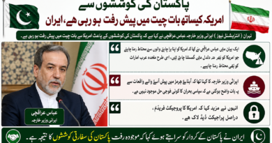 پاکستان کی کوششوں سے امریکہ کیساتھ بات چیت میں پیش رفت ہو رہی ہے،ایران