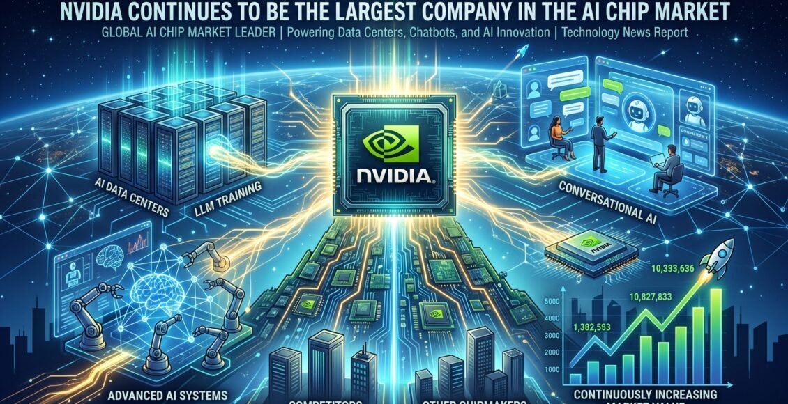 NVIDIA بدستور AI چپ مارکیٹ کی سب سے بڑی کمپنی قرار