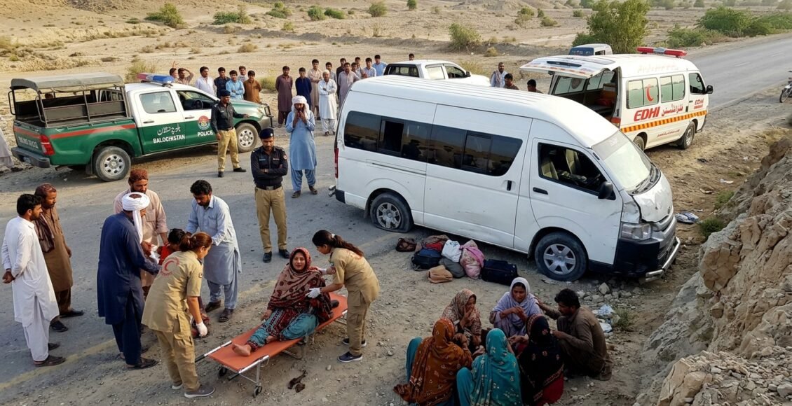 تربت: افغانستان کے باشندے تربت میں ٹریفک حادثے کا شکار، 5 خواتین سمیت 9 افراد زخمی،