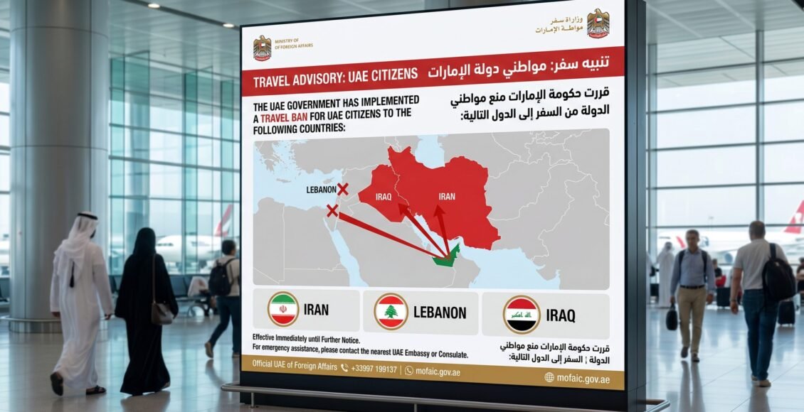 امارات نے شہریوں پر ایران، لبنان اور عراق کے سفر پر پابندی عائد کردی