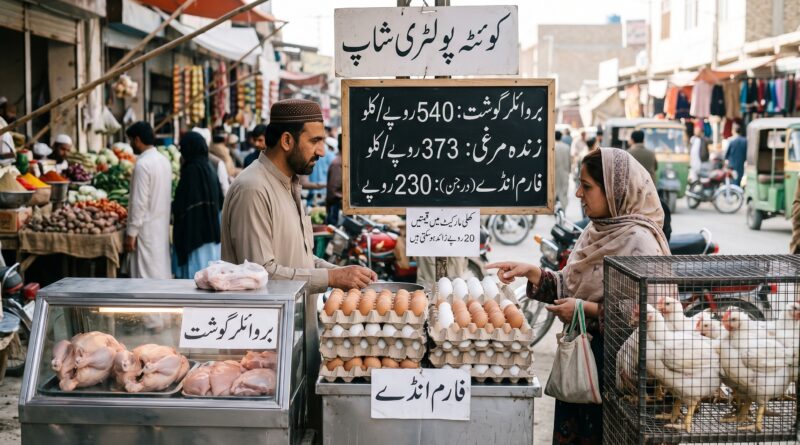 برائلر گوشت ، فارمی انڈوں کے نرخ مستحکم