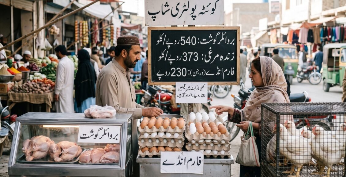 برائلر گوشت ، فارمی انڈوں کے نرخ مستحکم
