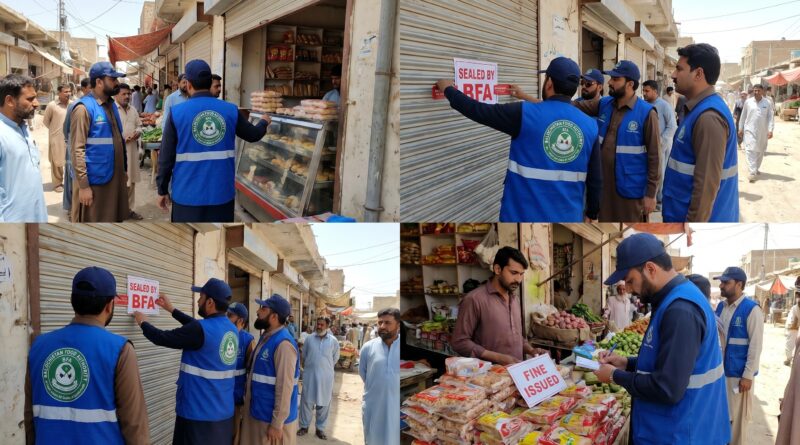 بلوچستان بھر میں بی ایف اے کی بڑی کارروائیاں، 4 فوڈ یونٹس سیل اور 25 پوائنٹس کو جرمانہ