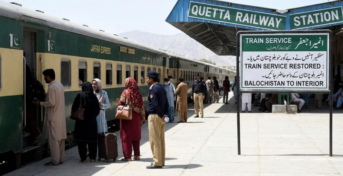 بلوچستان سے اندرون ملک کیلئے ٹرین سروس بحال