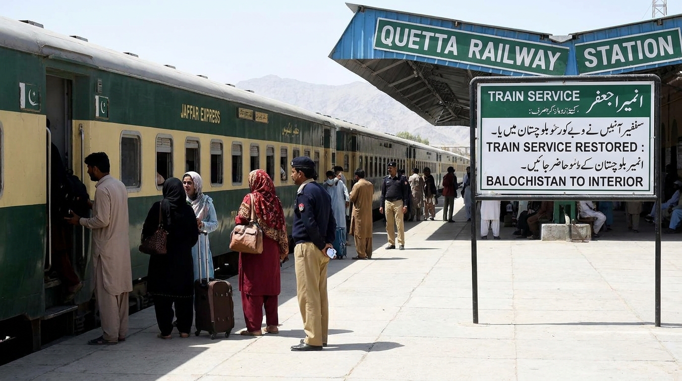 بلوچستان سے اندرون ملک کیلئے ٹرین سروس بحال