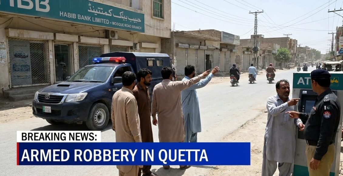 مسجد روڈ پر تین نامعلوم افراد نے بینک سے رقم نکلوا کر آنے والے شہری کو اسلحے کے زور پر لوٹ لیا