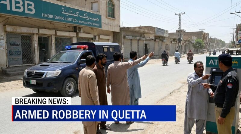 مسجد روڈ پر تین نامعلوم افراد نے بینک سے رقم نکلوا کر آنے والے شہری کو اسلحے کے زور پر لوٹ لیا