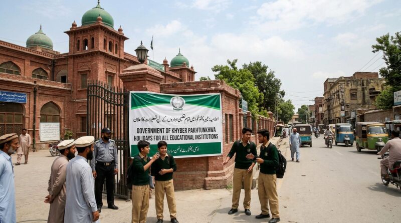 خیبر پختونخوا کے تعلیمی اداروں میں تعطیلات کا اعلامیہ جاری
