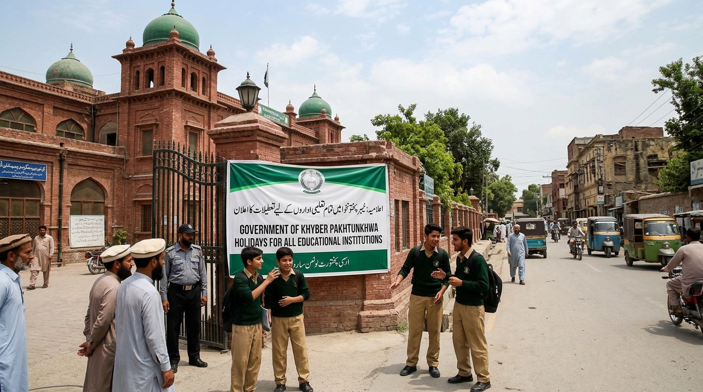 خیبر پختونخوا کے تعلیمی اداروں میں تعطیلات کا اعلامیہ جاری