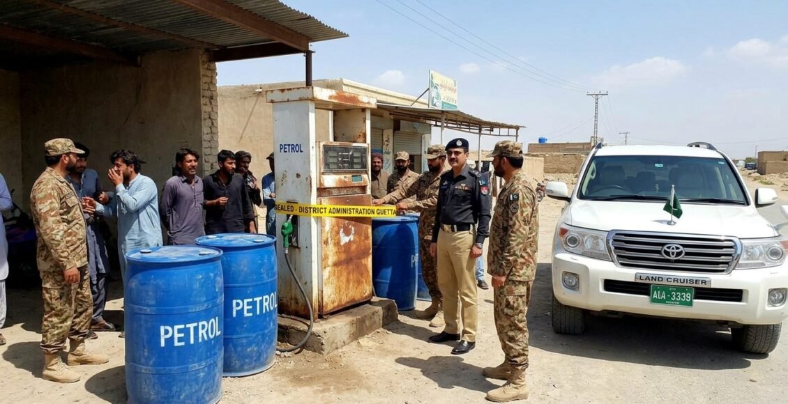 کچلاک اور نواں کلی بائی پاس میں غیر قانونی منی پٹرول پمپوں کے خلاف ضلعی انتظامیہ کا بڑا کریک ڈا ن