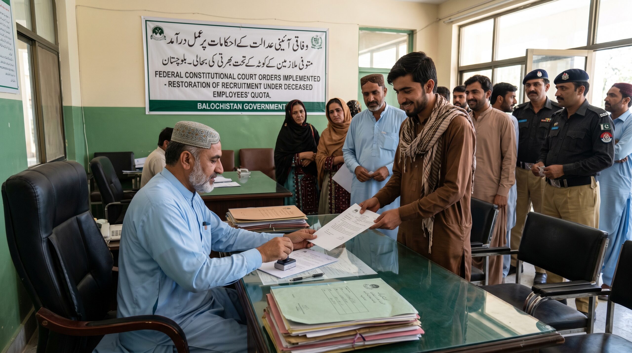 وفاقی آئینی عدالت کے حکم پر بلوچستان حکومت نے ملازمت کے دوران وفات پانے والے ملازمین' کے کوٹے پر بھرتیاں بحال کردیا 1