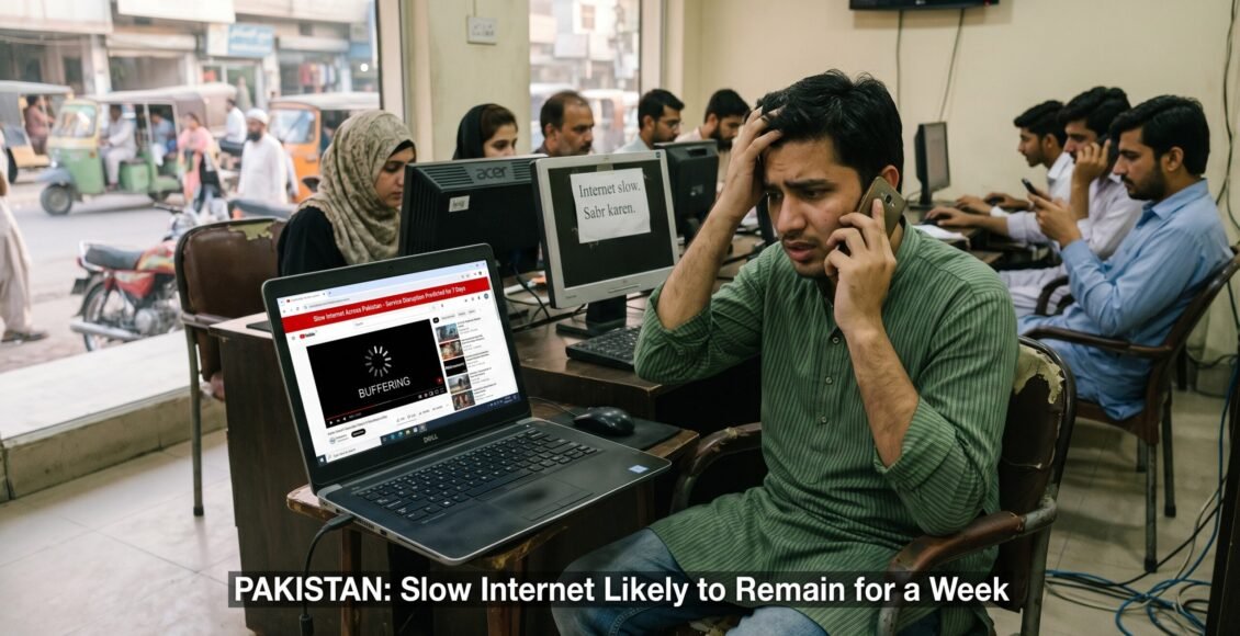 ملک بھر میں ایک ہفتے تک انٹرنیٹ سروس سست رہنے کا امکان