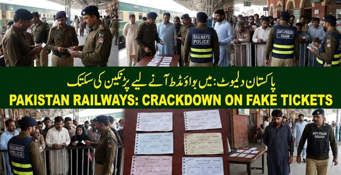 پاکستان ریلوے کا جعلی ٹکٹیں فروخت کرنے والوں کیخلاف کریک ڈائون شروع