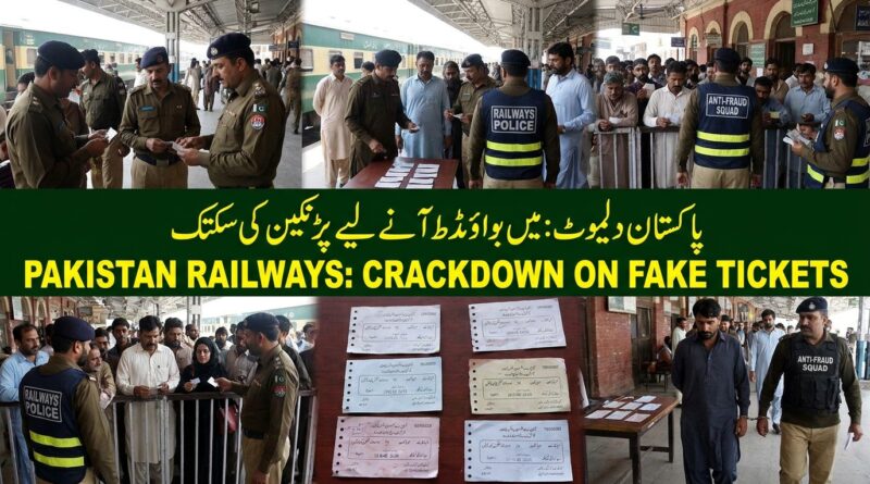 پاکستان ریلوے کا جعلی ٹکٹیں فروخت کرنے والوں کیخلاف کریک ڈائون شروع