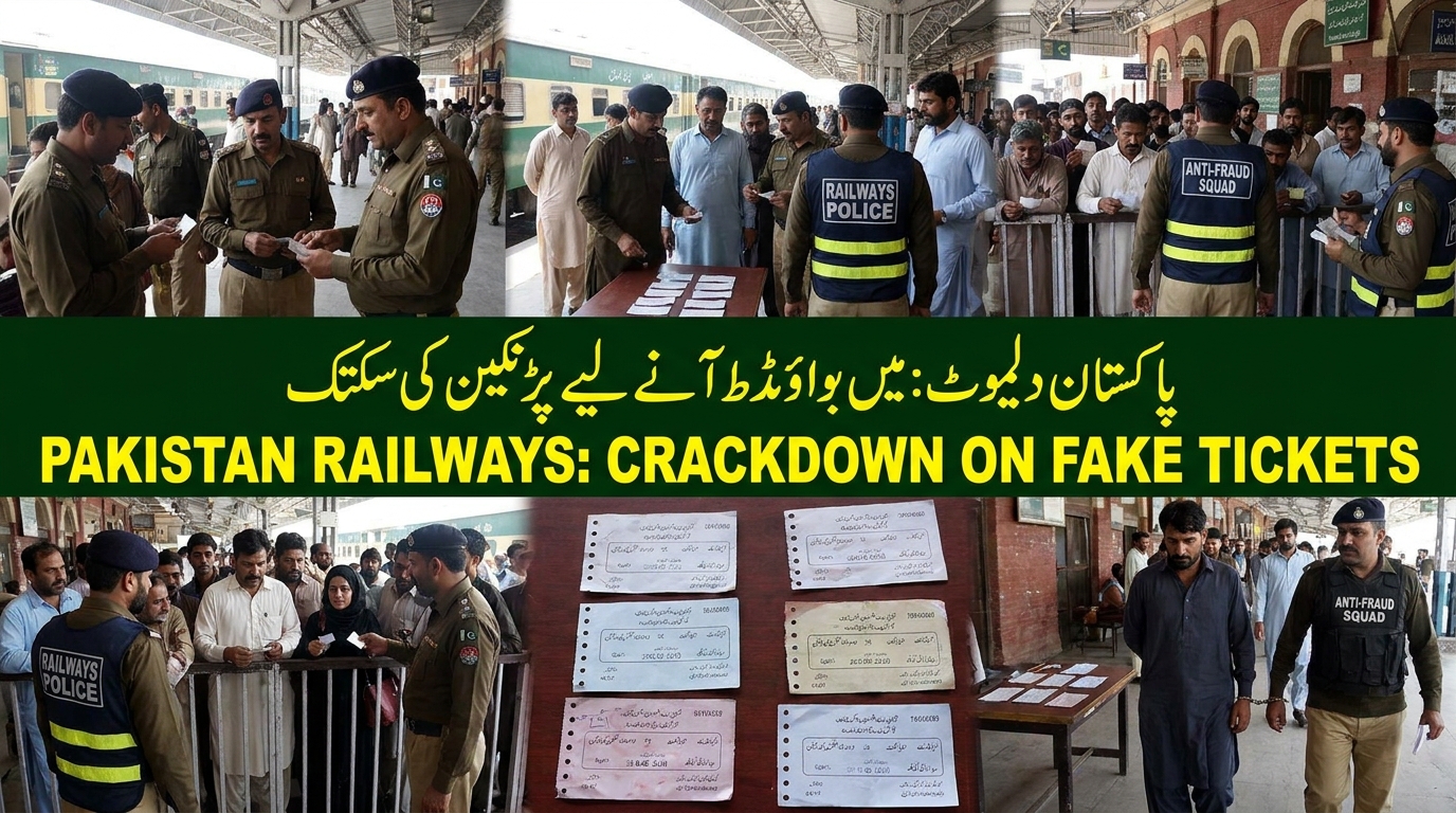 پاکستان ریلوے کا جعلی ٹکٹیں فروخت کرنے والوں کیخلاف کریک ڈائون شروع