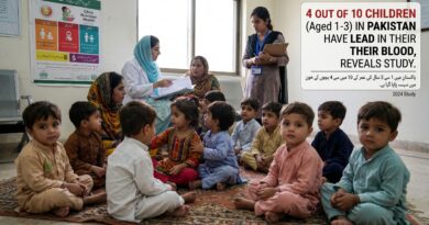 پاکستان میں1سے 3سال کے 10میں سے 4بچوں کے خون میں سیسے کی موجودگی کا انکشاف