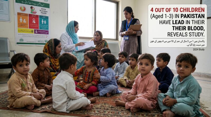 پاکستان میں1سے 3سال کے 10میں سے 4بچوں کے خون میں سیسے کی موجودگی کا انکشاف
