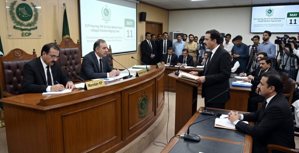 پی بی 36 قلات میں مبینہ دھاندلی کیس، الیکشن کمیشن میں سماعت 11 مئی تک ملتوی