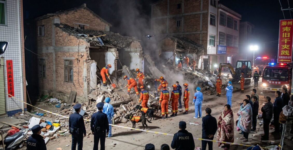 چین میں زلزلہ: 13 عمارتیں منہدم، 2 افراد جاں بحق، ایک لاپتہ