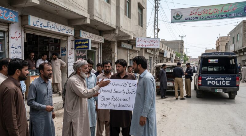 کوئٹہ ' جناح ٹائون، ارباب ٹاون، سمنگلی اور شابو میں چوری و راہزنی عام، شہری عدم تحفظ کا شکار سرِ شام شہری لٹنے لگے، پولیس شہریوں کی شکاتیں سننے سے قاصر