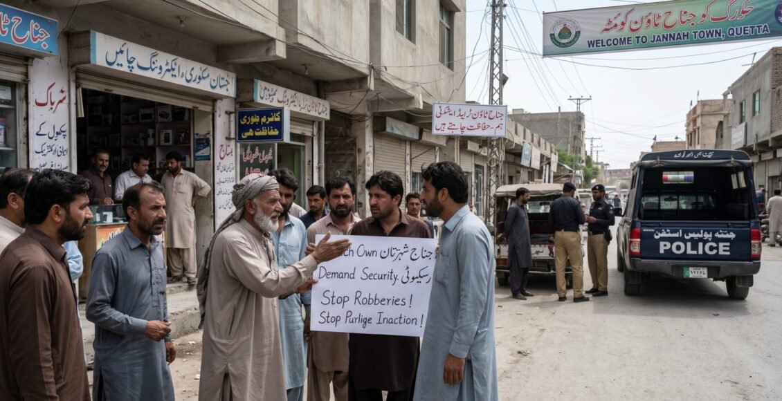 کوئٹہ ' جناح ٹائون، ارباب ٹاون، سمنگلی اور شابو میں چوری و راہزنی عام، شہری عدم تحفظ کا شکار سرِ شام شہری لٹنے لگے، پولیس شہریوں کی شکاتیں سننے سے قاصر