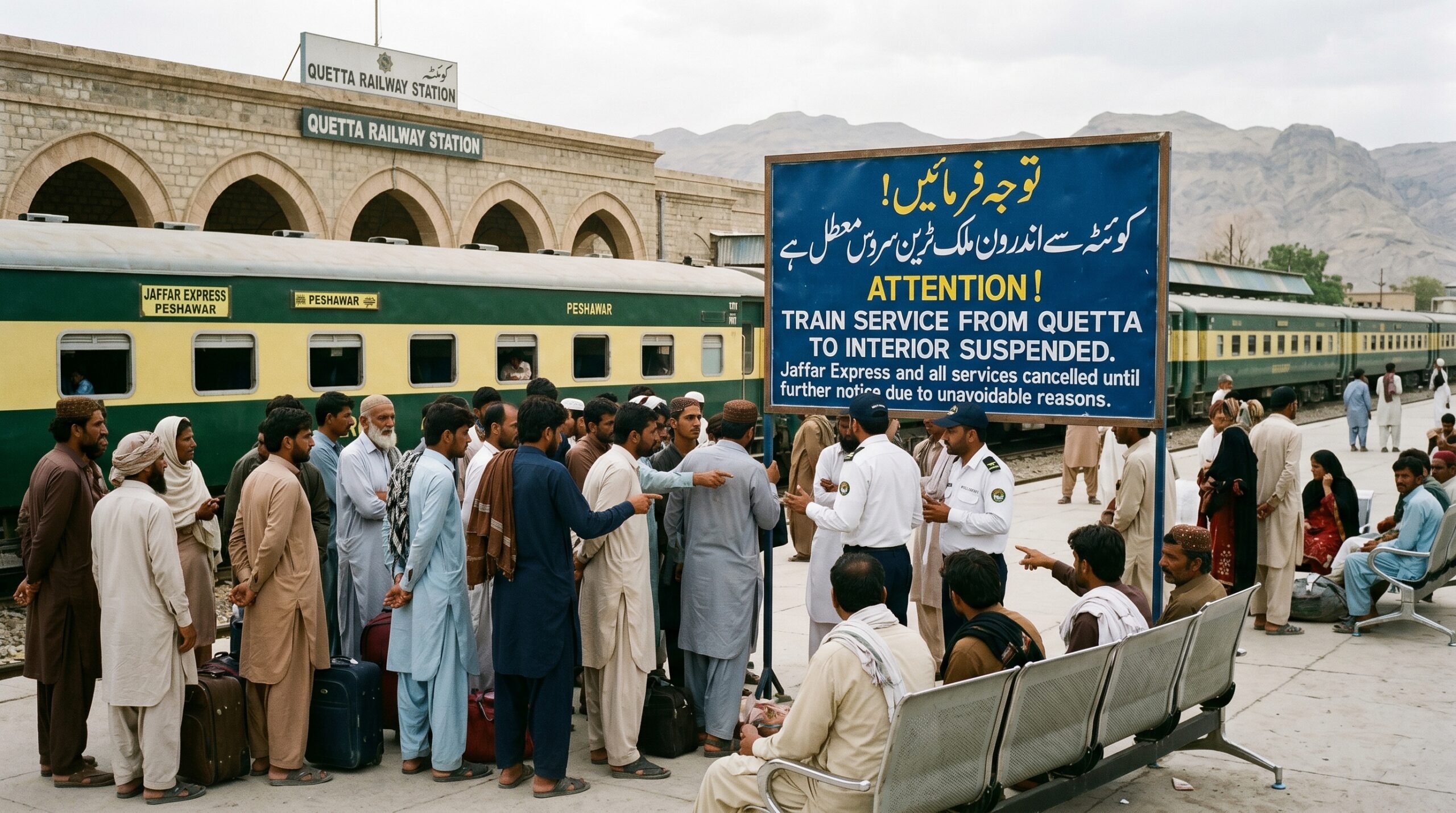 کوئٹہ سے اندورن ملک کیلئے ٹرین سروس معطل کردی گئی