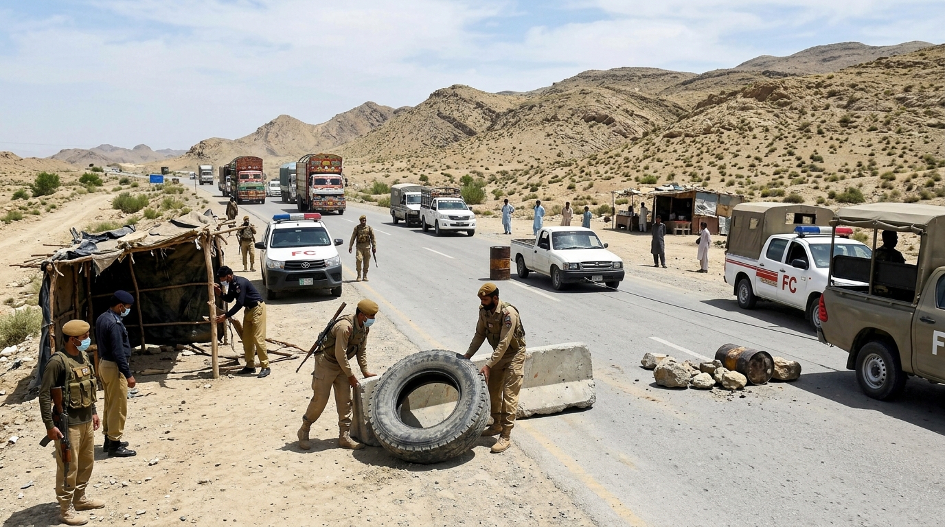 مستونگ نیشنل ہائی وے پر قائم غیر قانونی ناکوں کے خلاف سیکیورٹی فورسز کی کارروائی، متعدد رکاوٹیں ہٹا دی گئیں
