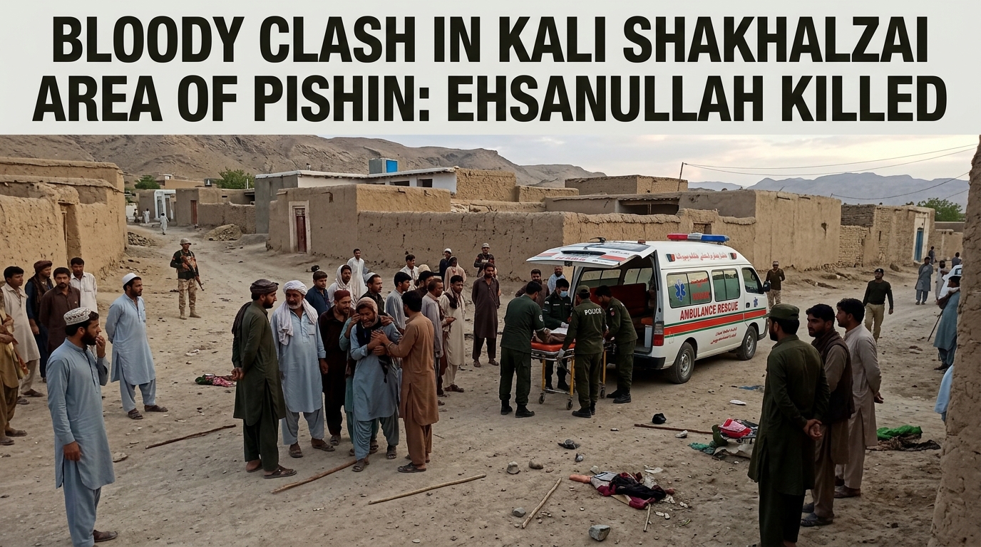 پشین کے علاقے کلی شخالزئی میں دو گروہوں کے درمیان خونی تصادم، احسان اللہ نامی شخص جاں بحق