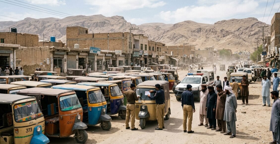 کوئٹہ میں غیر قانونی رکشوں کے خلاف کریک ڈاؤن، متعدد رکشے بند