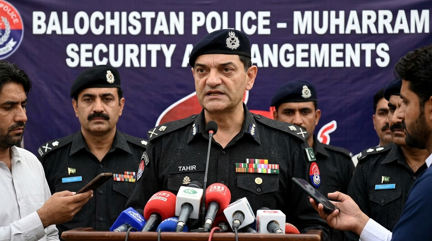 محرم الحرام کے دوران امن و امان کے لیے تمام وسائل بروئے کار لائے جائیں گے، آئی جی پولیس بلوچستان
