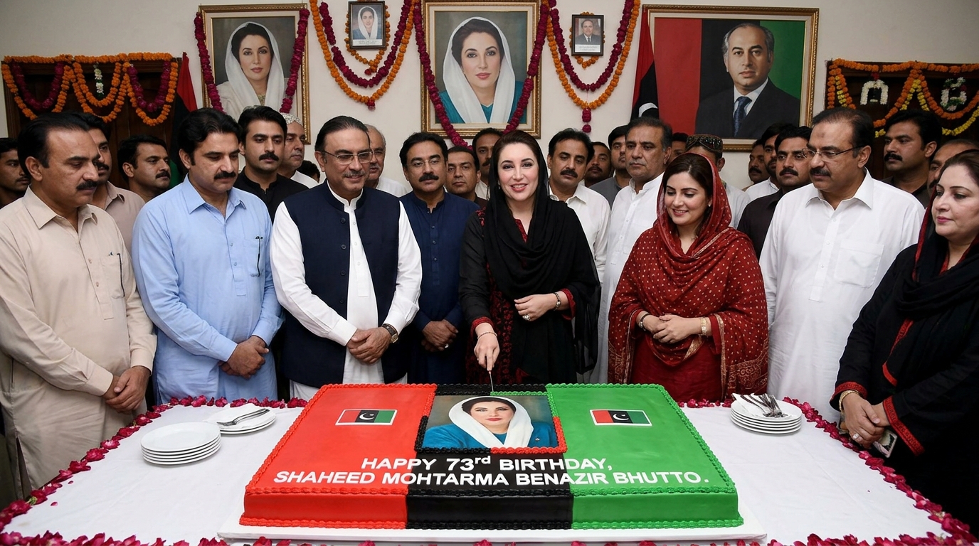 مسلم دنیا کی پہلی خاتون وزیراعظم بینظیر بھٹو کی 73 ویں سالگرہ منائی گئی