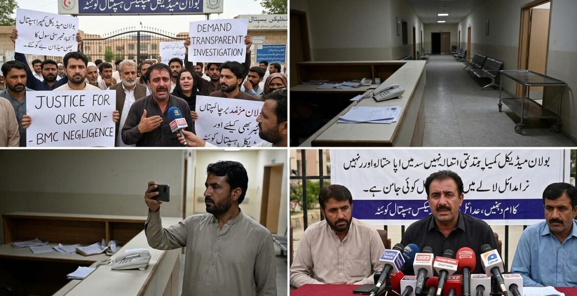 کوئٹہ کے بی ایم سی اسپتال میں مبینہ غفلت، ڈاکٹرز اور طبی عملے کی عدم موجودگی کے باعث نوجوان جاں بحق