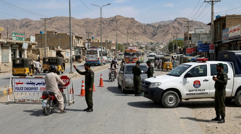 کوئٹہ کے تھانہ منظور شہید پولیس کی مختلف علاقوں میں سنیپ چیکنگ جاری