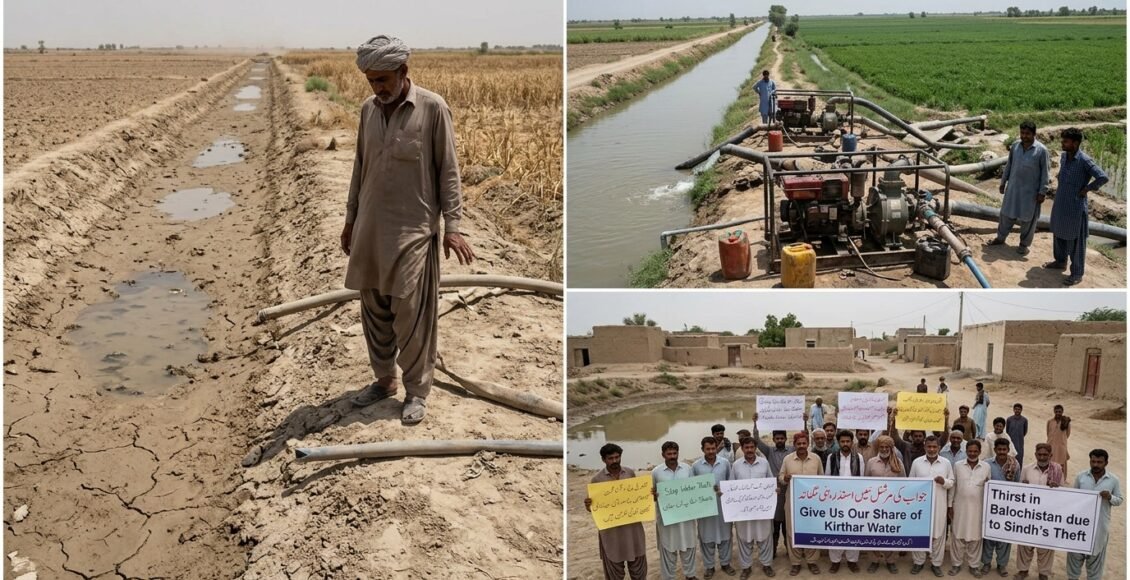 کیرتھر کینال میں زرعی پانی کا شدید شارٹ فال، سندھ کی جانب سے بلوچستان کے حصے کا پانی چوری کیے جانے کا انکشاف