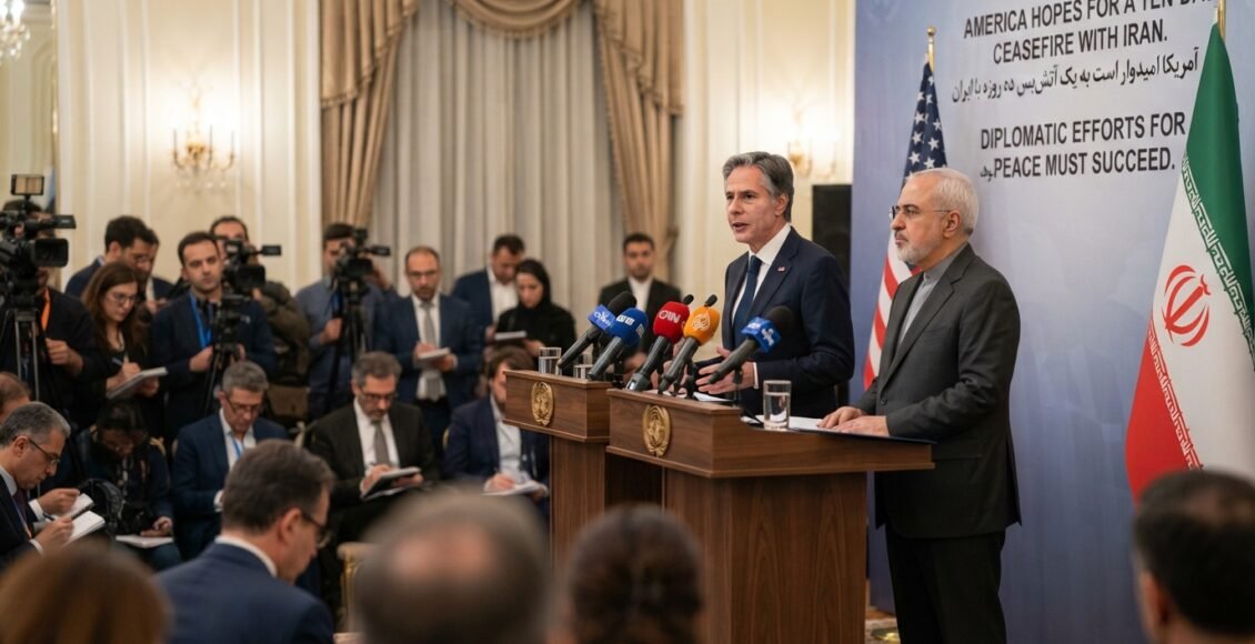 امریکہ ایران دس روزہ جنگ بندی کی امید، امن کی سفارت کاری کو کامیاب ہونا چاہیے