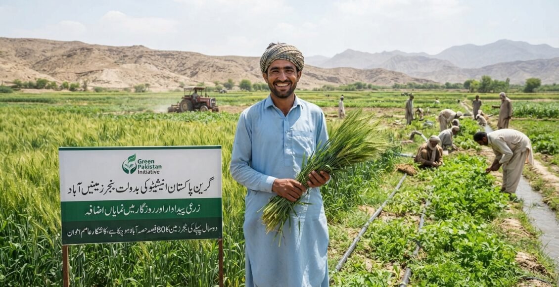 گرین پاکستان انیشیٹو کی معاونت سے بنجر زمینیں آباد، زرعی پیداوار اور روزگار میں نمایاں اضافہ