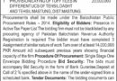 Senior Assistant Director Local Govt, Mastung