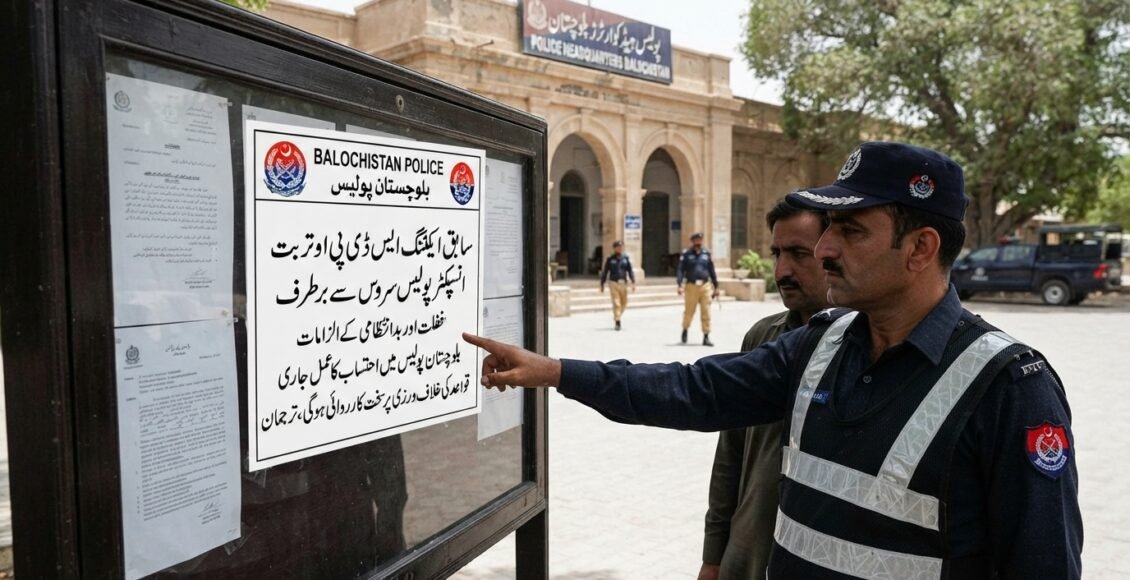 غفلت اور بدانتظامی ثابت ہونے پر سابق ایکٹنگ ایس ڈی پی او تربت انسپکٹر پولیس سروس سے برخاست