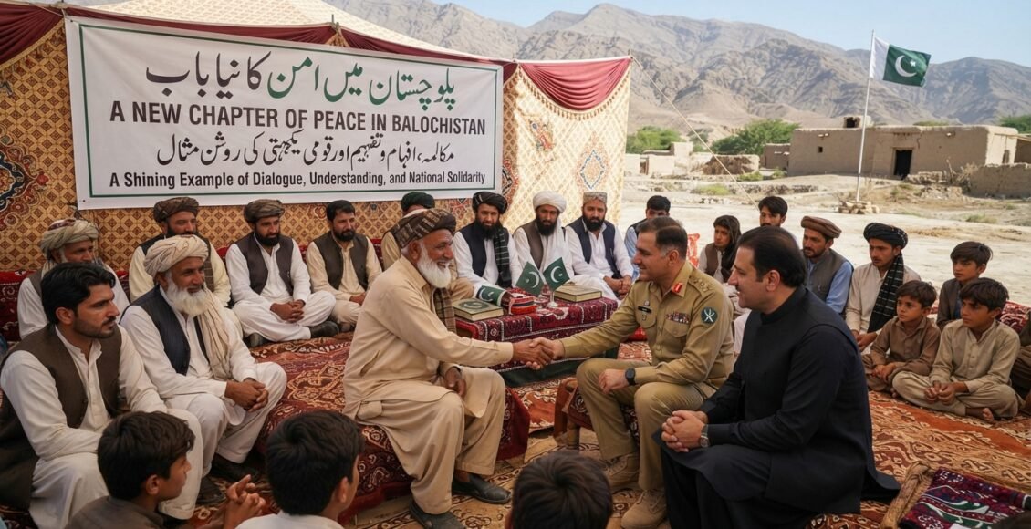 بلوچستان میں امن کا نیا باب۔ مذاکرات، مفاہمت اور قومی یکجہتی کی روشن مثال