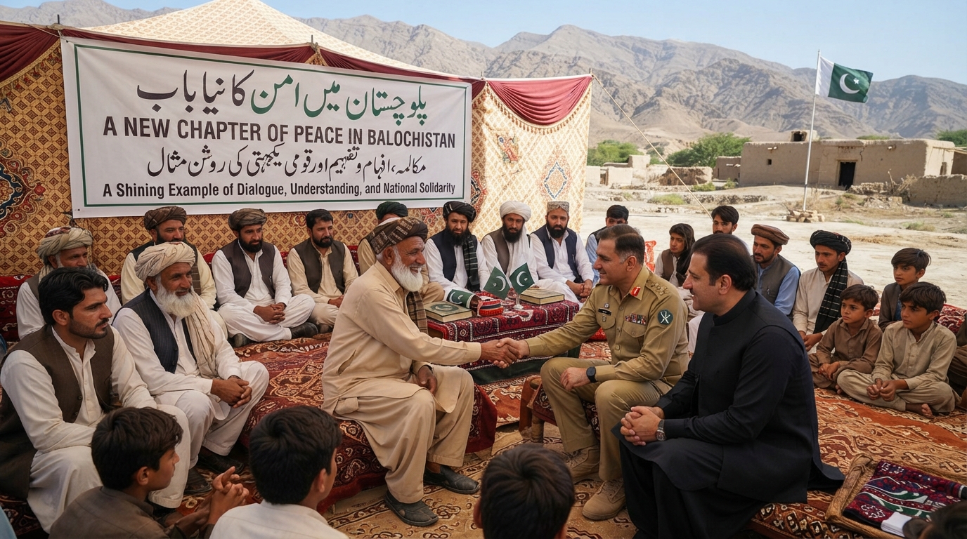 بلوچستان میں امن کا نیا باب۔ مذاکرات، مفاہمت اور قومی یکجہتی کی روشن مثال