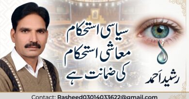 --سیاسی استحکام ہی معاشی استحکام کی ضمانت ہے