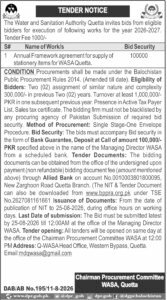 Charman  Procurement  Committee WASA, Quetta