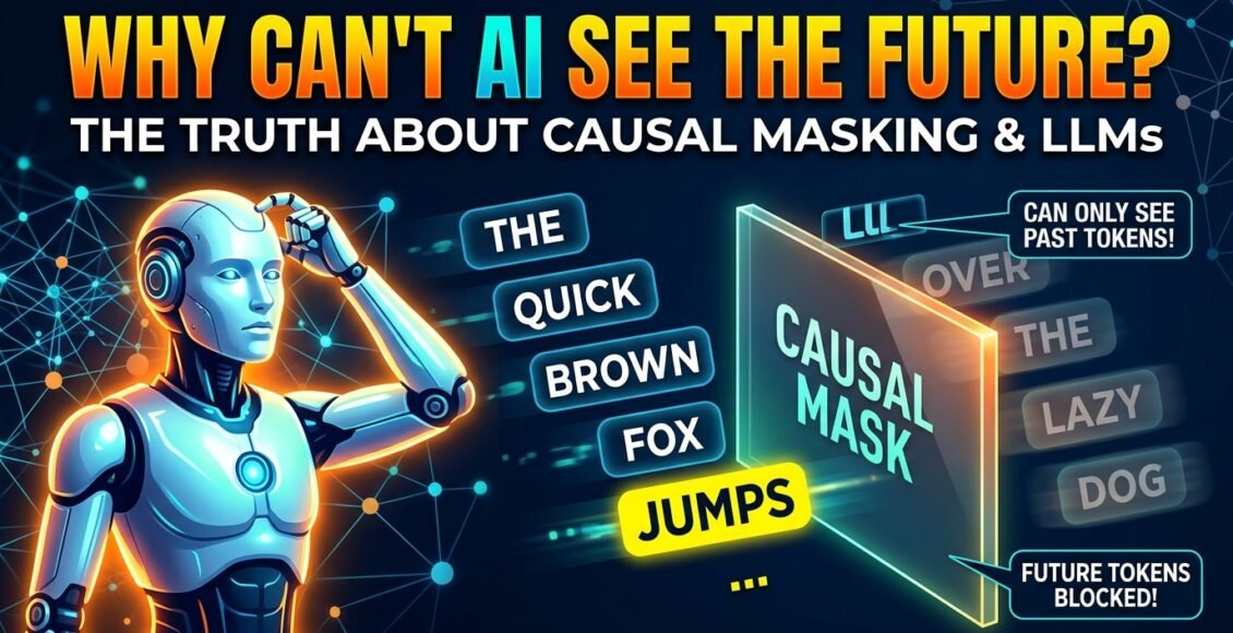 AI ماڈلز مستقبل کے ٹوکنز کیوں نہیں دیکھ سکتے؟ Causal Masking اور LLMs کی دلچسپ حقیقت